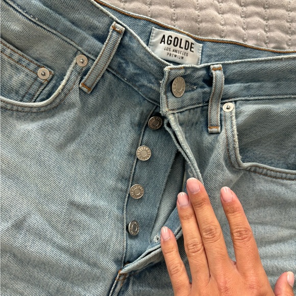 Agolde High Rise Vintage Cut off Distressed Shorts - Picture 4 of 4